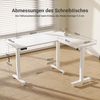 Höhenverstellbarer Eckschreibtisch 160x140cm Dual-Motor, L-Form Bild 3