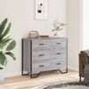 vidaXL Kommode Grau Sonoma 91x35,5x74,5 cm Holzwerkstoff 3295305 Bild 3