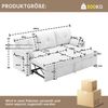 3-Sitzer Schlafsofa B 206 x T 108 x H 66 cm aus Cord mit Stauraum und wechselbarer Ottomane Bild 5