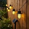 LED Solar Lichterkette, 24 Laternen Flammeneffekt, L 200cm Bild 4
