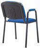 CLP Stapelstuhl Ken Pro Stoffbezug gepolstert mit Armlehnen Metallgestell bis 150 kg,blau Bild 3