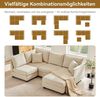 Big-Sofa mit Rückenkissen, Zierkissen, loser Rückenkissen und Zierkissen, 5-Sitzer Sofa, Leinen Bezug Bild 4