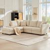 Big-Sofa mit Rückenkissen, Zierkissen, loser Rückenkissen und Zierkissen, 5-Sitzer Sofa, Leinen Bezug Bild 2