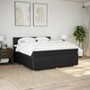 vidaXL Boxspringbett mit Matratze Schwarz 180x200 cm Stoff 3287537 Bild 3