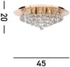 Deckenleuchte, Gold, 45 cm, Kristall, HANNA Bild 4