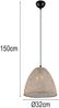 Boho Pendelleuchte KIBITO mit Lampenschirm aus gewebtem Stoff, Ø 32cm Bild 4