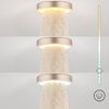 LED Tischleuchte, Akku, Touch, Travertine Stein, H 16 cm Bild 4