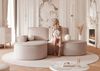 Ecksofa Designersofa Sofa ARLET in Stoff Riviera Beige Ottomane Links Bild 3