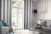 Design91 Samtvorhang, Ösen, Polyester silber, 140x250 cm Bild 5