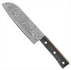 KingLux Damastmesser Damast Santokumesser aus Damaszener Stahl Küchenmesser Bild 5