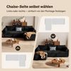 Patbrela Ecksofa mit Schlaffunktion, L-Form Ausziehbares Sofa mit Stauraum, Extra tiefe Sitzfläche, Links/Rechts montierbare Ottomane Bild 3