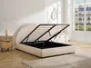 Vente-unique - LIRIMO Bett SamtStoff Beige - B 214 cm x H 111 cm x L 195 cm Bild 2
