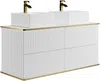 Vente-unique - KELIZA Waschbeckenmöbel Holz, Platte Weiß - B 47 cm x H 54 cm x L 120 cm Bild 2
