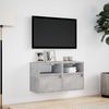 vidaXL TV-Wandschränke LED-Beleuchtung 2 Stk. Betongrau 41x31x45 cm 852320 Bild 4