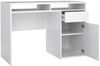 Dmora Schreibtisch Abbadu, Mehrzweckschreibtisch, Bürotisch für PC, Eckschreibtisch, 110x48 h77 cm, Glänzendes Weiß Bild 4