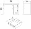 Dmora Schreibtisch Abbadu, Mehrzweckschreibtisch, Bürotisch für PC, Eckschreibtisch, 110x48 h77 cm, Glänzendes Weiß Bild 3