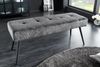 Moderne Sitzbank BELLE 100cm dunkel-grau Cord schwarzes Gestell Bild 3