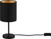 Reality Leuchten Tischleuchte Jerry, Ein-/Ausschalter, Leuchtmittel wechselbar, 2er-Set Tischlampe, Stoffschirm in schwarz/gold, Schnurschalter Bild 4