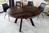 Runder Massivholz Esstisch ARTE 120cm taupe Mangoholz Esszimmer Metallbeine schwarz Bild 2