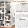 8-Würfel Bücherregal modernes Würfelregal mit Rückwand-Schutzgeländer & Kippschutz-Set 69,5 x 33 x 137 cm Weiß Bild 4