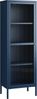 Vitrinenschrank Säkylä Stahl 150x50x35 cm Navyblau [en. casa] Bild 4