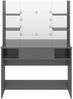Schminktisch, Frisiertisch mit LED-Beleuchtung 100 x 40 x 135 cm MDF Glänzendes Grau Bild 3