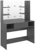 Schminktisch, Frisiertisch mit LED-Beleuchtung 100 x 40 x 135 cm MDF Glänzendes Grau Bild 5