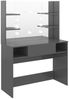 Schminktisch, Frisiertisch mit LED-Beleuchtung 100 x 40 x 135 cm MDF Glänzendes Grau Bild 2