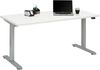Schreibtisch >e-desk< in weiss/alu - 120x72x72 (B/H/T) elektrisch verstellbar Bild 3