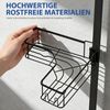 Sekey Duschregal Teleskop-Duschregal ohne Bohren, 4 Ablagen, 80–310 cm, Badregal Eckregal, höhenverstellbar, bis 20 KG Bild 3