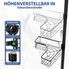 Sekey Duschregal Teleskop-Duschregal ohne Bohren, 4 Ablagen, 80–310 cm, Badregal Eckregal, höhenverstellbar, bis 20 KG Bild 2
