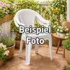 8x Outdoor Stapelstuhl Bistrostuhl Gartenstuhl Ischia Weiß Kunststoff Bild 4