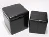 2er Set Hocker Sitzwürfel Sitzhocker Aufbewahrungsbox Onex, Leder + Kunstleder, 45x44x44cm MVG-zertifiziert ~ schwarz Bild 2