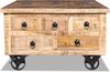 vidaXL Couchtisch Raues Mangoholz 70x70x40 cm 243979 Bild 3