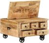 vidaXL Couchtisch Raues Mangoholz 70x70x40 cm 243979 Bild 4