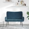 vidaXL 2-Sitzer Sofa Blau 115 x 61 x 87 cm Samt (V) 42028968 Bild 3