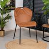 Bronx71 Esszimmerstuhl Fay cognac Eco-Leder stapelbar Bild 4