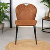 Bronx71 Esszimmerstuhl Fay cognac Eco-Leder stapelbar Bild 2