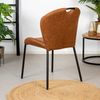 Bronx71 Esszimmerstuhl Fay cognac Eco-Leder stapelbar Bild 3