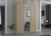 AX LIVING Storicos 3T 3-türige Kleiderschrank mit Spiegel Eiche Sonoma Bild 3