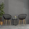 Gartenstuhl mit Armlehnen 6er Set Gartensessel Schwarz Stühle Balkonstühle Kunststoff Küchenstühle Outdoor-Stuhl Terrassenstühle Bild 2