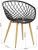 Gartenstuhl mit Armlehnen 6er Set Gartensessel Schwarz Stühle Balkonstühle Kunststoff Küchenstühle Outdoor-Stuhl Terrassenstühle Bild 3