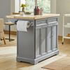 SoBuy FKW71-HG Kücheninsel, MDF, Lackiert, Grau, 115 x 92 x 71 cm Bild 2