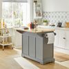 SoBuy FKW71-HG Kücheninsel, MDF, Lackiert, Grau, 115 x 92 x 71 cm Bild 5