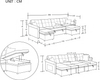 Flieks 4-Sitzer Schlafsofa, U-Form Ecksofa mit Stauraum & Ausziehbett, Chenille für Wohnzimmer & Gästezimmer, Beige Bild 4