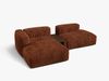 Micadoni Ecksofa Martina 2-Sitzer mit Couchtisch Links Kord Ziegel Bild 3