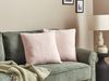 Kissen 2er Set Ohne Muster LEUZEA Bouclé 45 x 45 cm Pastellrosa Bild 3