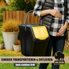 BigDean 3x25L Mülltrennsystem Küchenmülleimer 3 Fächer Stapelbar mit Henkel Abfalleimer Küche Bild 3