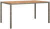vidaXL Gartentisch Grau 150 x 90 x 75 cm Poly-Rattan 362545 Bild 2