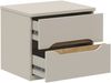 Nachtkommode >EDWAL< 2 Schübe, Sand / Mauvelle Eiche - 50,4x44,3x41,5cm (BxHxT) Bild 5
